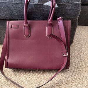 Elegant Burgundy Women's Handbag